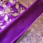 Purple Katan Silk Saree with Jaal Work